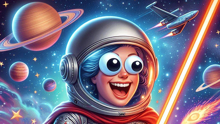 宇宙飛行士の面白イラスト