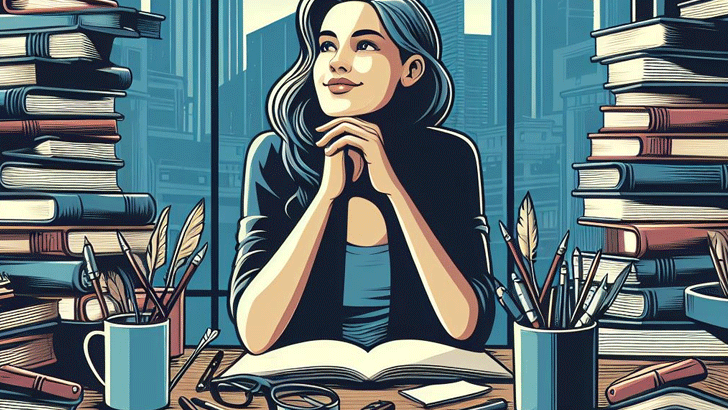 小説家の面白イラスト