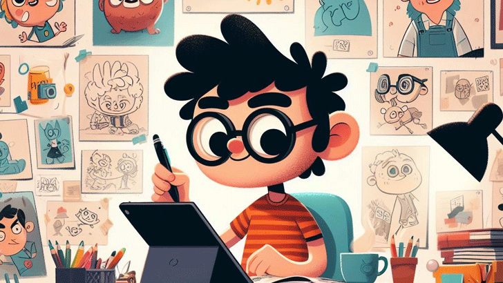 漫画家の面白イラスト