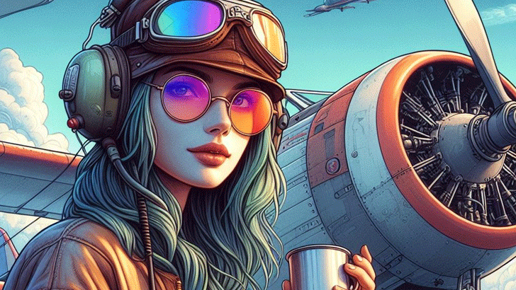 パイロットの面白イラスト