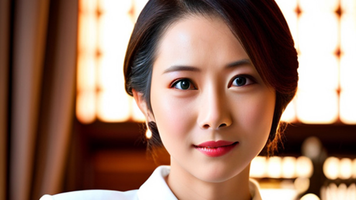 プロンプト：日本人 クール スレンダー美女